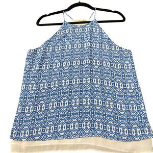 Paper Crane Blue and White Tank Top